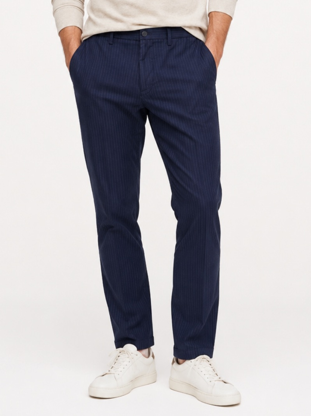 Banana Republic Kentfield men’s navy blue pinstripe dress pants size 34x32